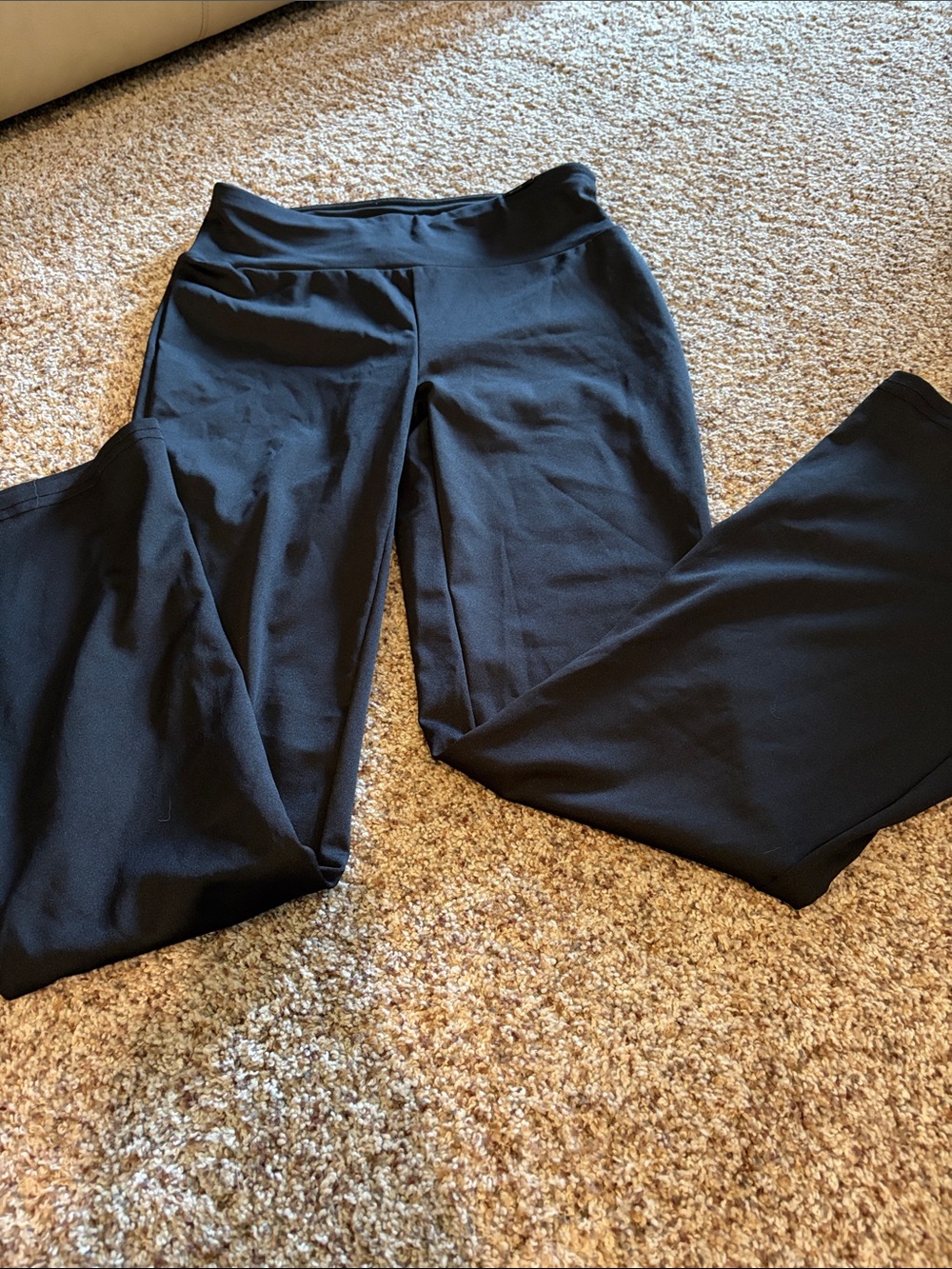 shosho Black Wide-Leg Ponte Pants